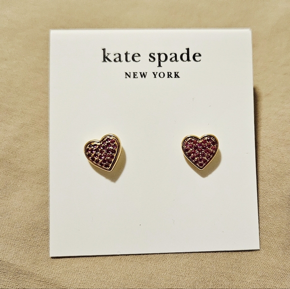 Kate Spade Heart Earrings +DustBag - Picture 6 of 12